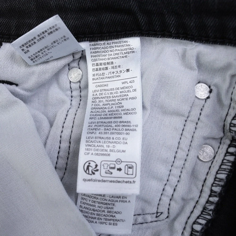 Levis 511 Slim Fit‎ Black Jeans Mens Denim Pants 32x29 (Fit 30x24.5)